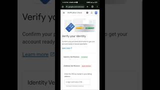 google adsense pin verification || adsence address varification#googleadsense#shorts