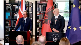 Kryeministri Edi Rama -Press conference - Prime Minister, Edi Rama - David Cameron,