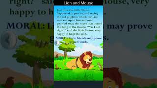 Lion & Mouse 😲 | Short English story #shorts #youtubeshorts #lionandmouse