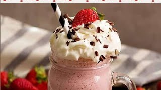 HOW TO MAKE STRAWBERRY 🍓 MILKSHAKE AT HOME.