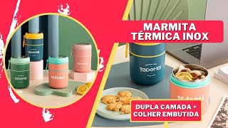 Marmita térmica inox dupla camada, é uma lindeza!