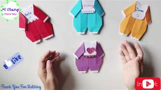 How to make a baby suit paper ? | Origami baby clothes