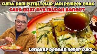 WALAUPUN CUMA MODAL PUTIH TELOR DOANG,RASA PEMPEK NYA ENAK DAN LEMBUT BANGET,CARA BIKIN NYA GAMPANG