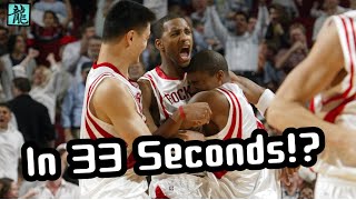 Tracy McGrady's 13 points in 33 seconds