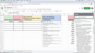 Cómo Calcular Dias Laborables en Excel o Google Sheets