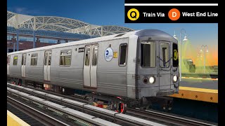 Openbve NYC SUBWAY R46 Q Train To 96 St - 2 Av Via West End Exp / Lower Mhtn / Broadway Lcl