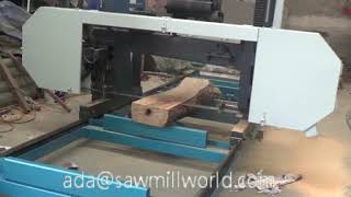 MJ1300D Diesel Engine Horizontal Log Band Sawmill For Congo