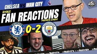 Chelsea & Man City's BIGGEST RIVALS fan reactions to Chelsea 0-2 Man City! PREMIER LEAGUE 24/25