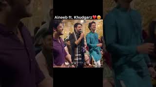 Muneeb and Aiman Singing along Khudgarz band at family wedding 😘❤️ #shorts