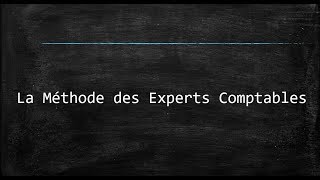 Gestion financière -Séance 2- La méthode des Experts Comptables