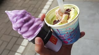 Nyobain Taro Cone Top sama McFlurry Pandan Kacang Merah (RedBean Pandan) Mcdonald's