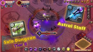 Albion online PVE - Fast Clear Solo Dungeon With Astral Staff The best of Area Damage