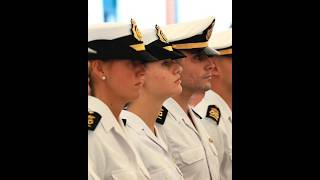 The Princess of Asturias at the Marín naval academy.