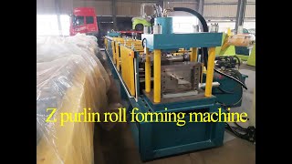 Manual Z purlin machine testing