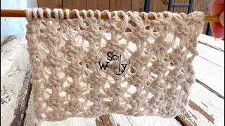 Cómo tejer Encaje Escocés en dos agujas: Punto Perla - Soy Woolly