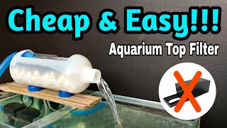 How to make aquarium filter with bottle | Aquarium top filter DIY