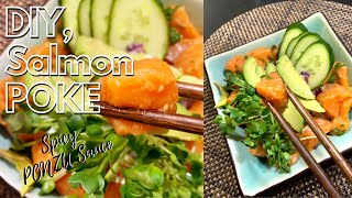 DIY Spicy Salmon Poke Bowl At Home | Healthy Salmon Poke Bowl Recipe