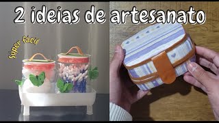 2 ideias para fazer com potes de plástico artesanato 🦋