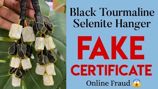 Black Tourmaline & Selenite Stone Hanging | Nazar Battu | Evil Eye Protection 🧿 | Fake Certificate