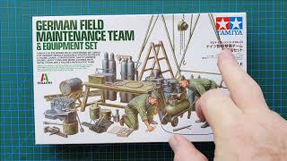 Tamiya 1/35 German Field Maintenance Team and Equipment Set - Kit Review