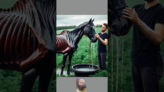 A man rescue weak horse 🐎😭 #horse #horselover #animals #instrumental #horseriding #youtubeshorts