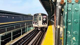 4K⁶⁰: Jamaica Center bound R160A-1 & Brooklyn bound R179 J at Woodhaven Blvd