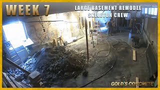 Skeleton Crew Shift on our Large Basement Digout - Time-lapse