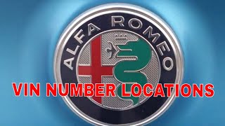 Alfa Romeo VIN Number Locations - Where to find VIN number on Alfa Romeo Cars