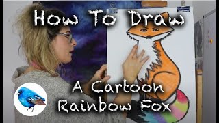 Learn how to draw A CARTOON RAINBOW FOX: STEP BY STEP GUIDE (Age 5 +)