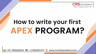 How to write your first APEX program?