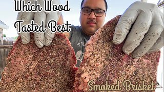 2 Briskets 2 Different woods | offset smoker | Barrel Smoker