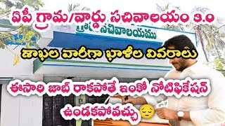 AP grama sachivalayam 3rd notification update|ఏపీ గ్రామ సచివాలయం 3.0 శాఖల వారీగా ఖాళీలు