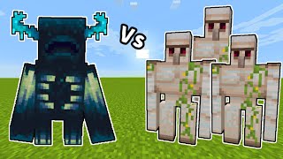 Warden Vs Iron Golem in Minecraft