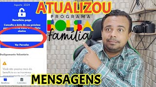 ATUALIZAÇÃO MENSAGEM E PAGAMENTO EM PROCESSO #bolsafamilia