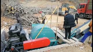 Stationary Model 1200 wood crusher with diesel engine