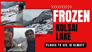 Frozen beautiful KOLSAI Lake in Almaty Kazakhstan| Almaty Places to see in Winter #dhruvrathee #ai