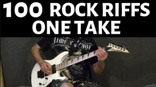 100 Riffs In One Take. Popular Guitar Riffs by The Beatles, AC/DC, Led Zeppelin, Black Sabbath...