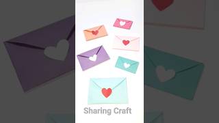 How To Make Paper Envelope Easy | Diy Paper Heart Envelope | Mini Paper Envelope Making #shorts