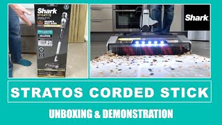 Shark Stratos Corded Stick Vacuum  HZ3000UKT Unboxing & Demonstration