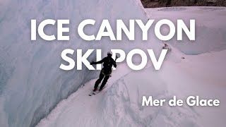 POV Skiing an ICE CANYON | Mer de Glace CHAMONIX