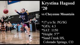 20200113 Krystina Hagood Highlights vs Cheyenne Mtn (NO SOUND)