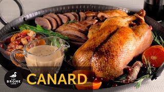 Recette de canards farcis aux clémentines et canneberges, sauce au gin et érable