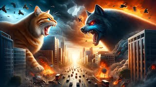 Cat vs Dog Scary Fight #cat #cute #cutecat