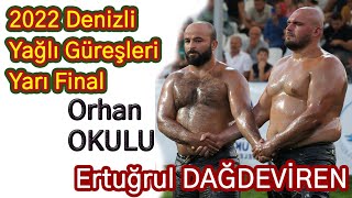 Orhan Okulu - Ertuğrul Dağdeviren - 2022 Denizli Yağlı Güreşleri Yarı Final Güreşi - Yeniş anı