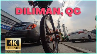 Quick Biking Tour in Worm's Eye View, V. Luna, Diliman Quezon City Philippines 4K 🇵🇭