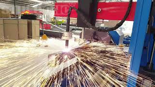 Square metal tube cutting by plasma cutter