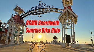 Ocean City Maryland Sunrise Boardwalk Bike Ride OCisFun.com #beach  #bikeride  #oceancitymd #beach