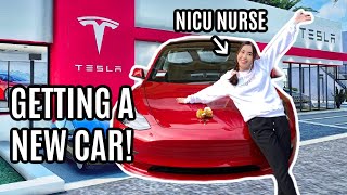 GOT A NEW CAR! Using My Nursing Paychecks. Tesla Model 3