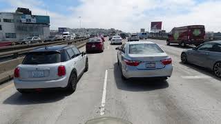 DJI Osmo Action Rocksteady Motorcycle California freeway lane splitting