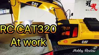 Review - RC CAT320 at work : รถแม็คโครบังคับทดสอบการตักหิน